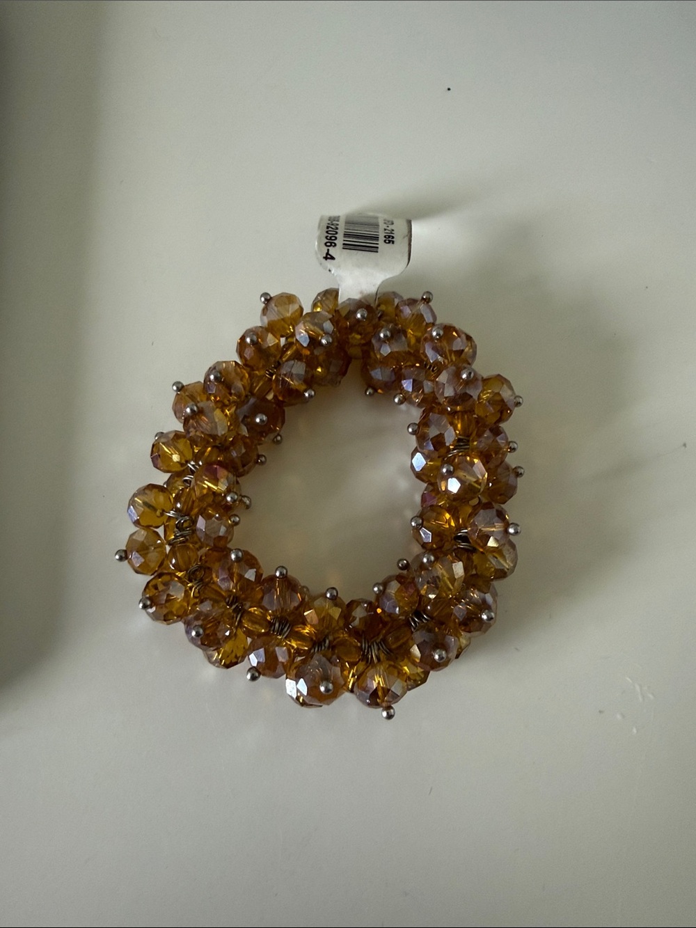 Beaded Amber Stretch Bracelet